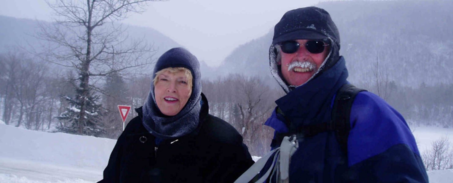 Winter in New Hampshire is cross country skiing